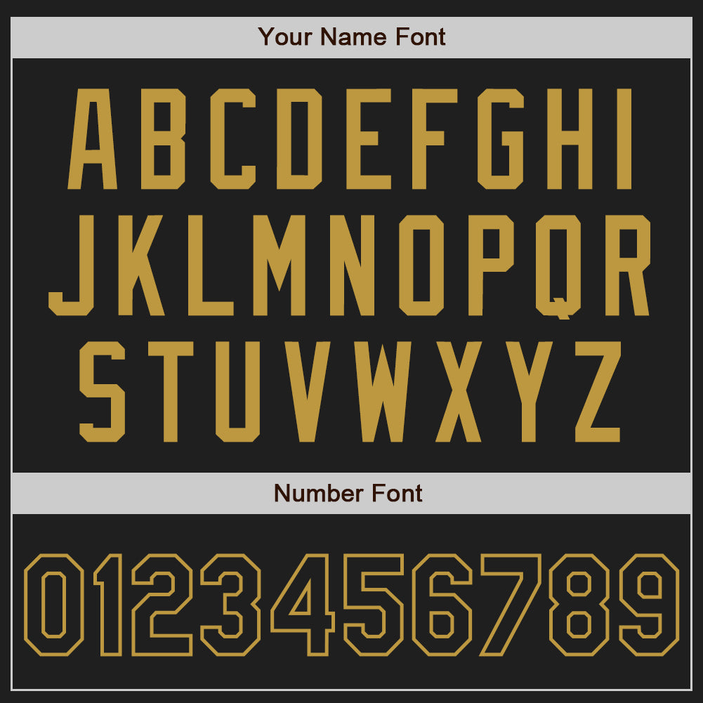 Custom Black Old Gold Pinstripe Black Authentic Baseball Jersey - Sky-Custom