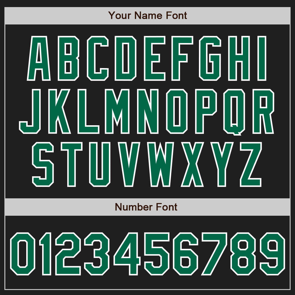 Custom Black White Pinstripe Kelly Green Authentic Baseball Jersey - Sky-Custom