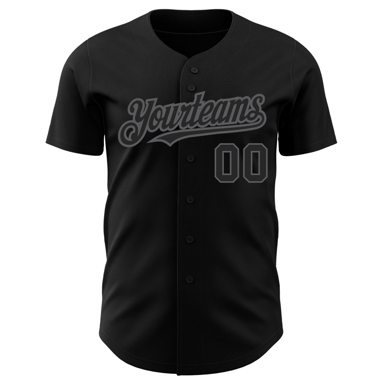 Custom Black Steel Gray Authentic Baseball Jersey - Sky-Custom