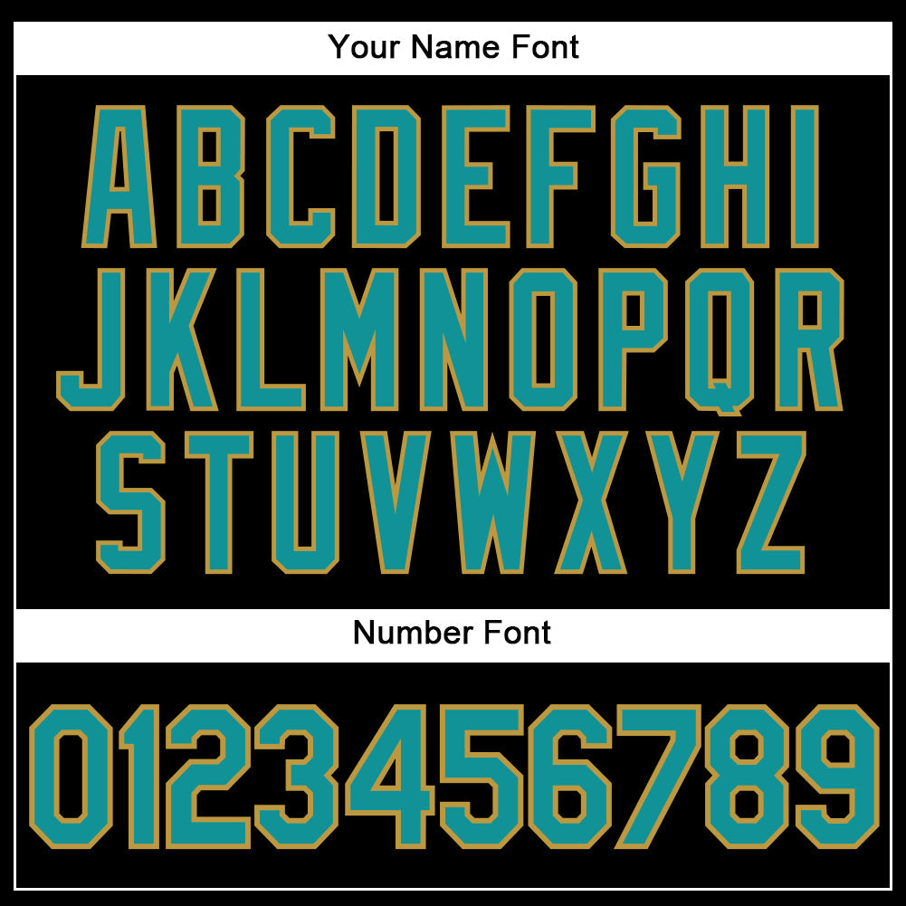 Custom Black Teal-Old Gold Authentic Baseball Jersey - Sky-Custom