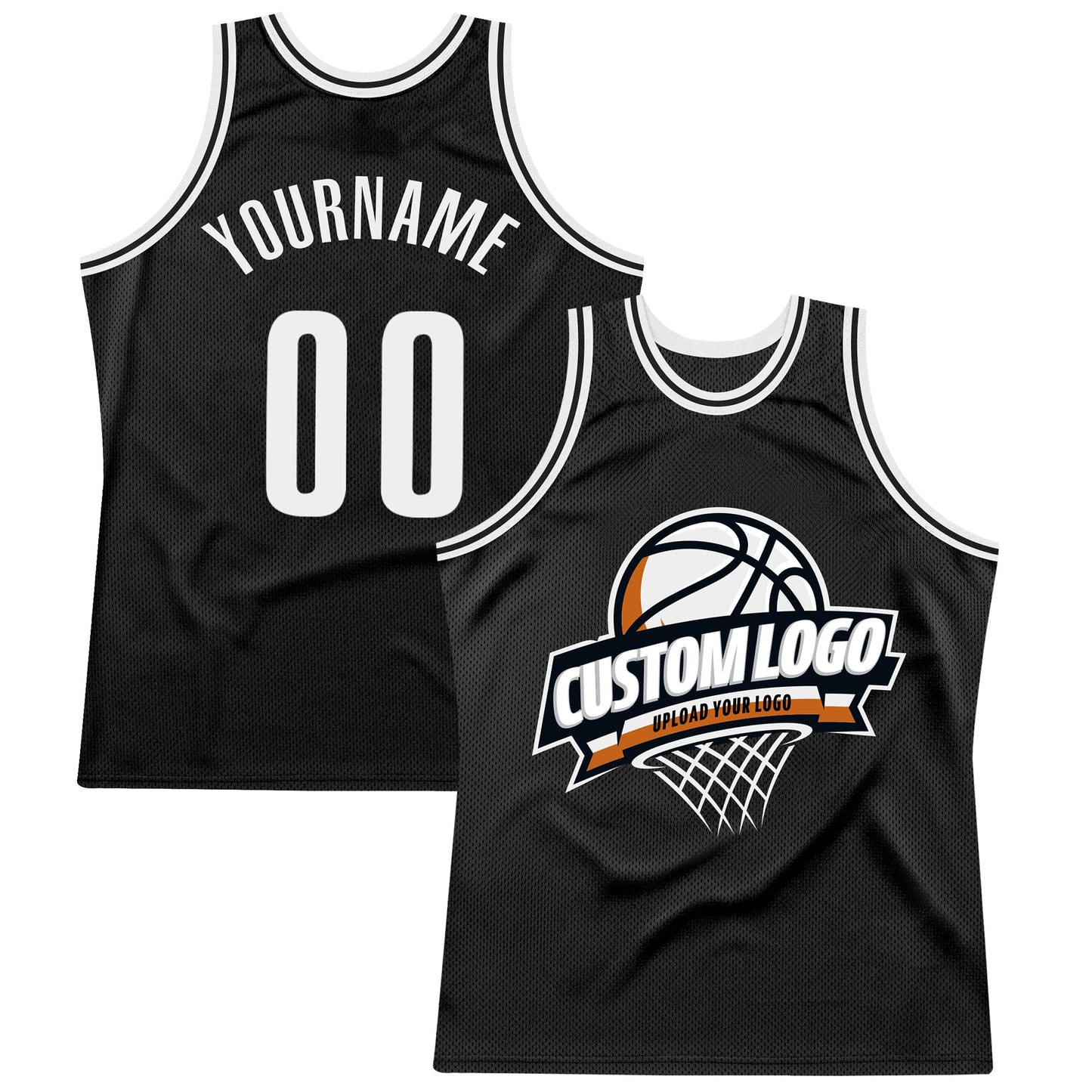 Custom Black White Authentic Throwback Basketball Jersey - Sky-Custom