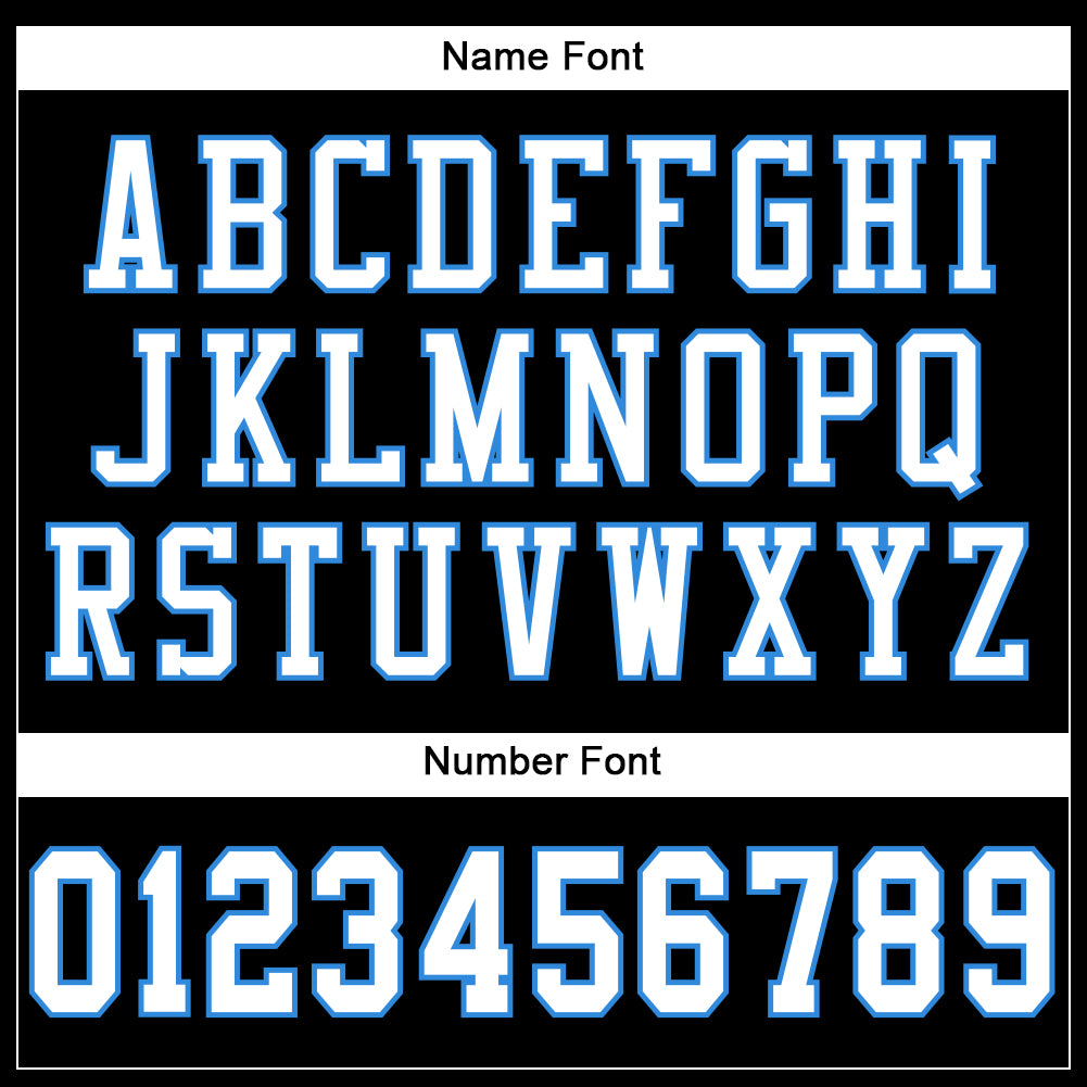 Custom Black White-Powder Blue Mesh Authentic Football Jersey - Sky-Custom