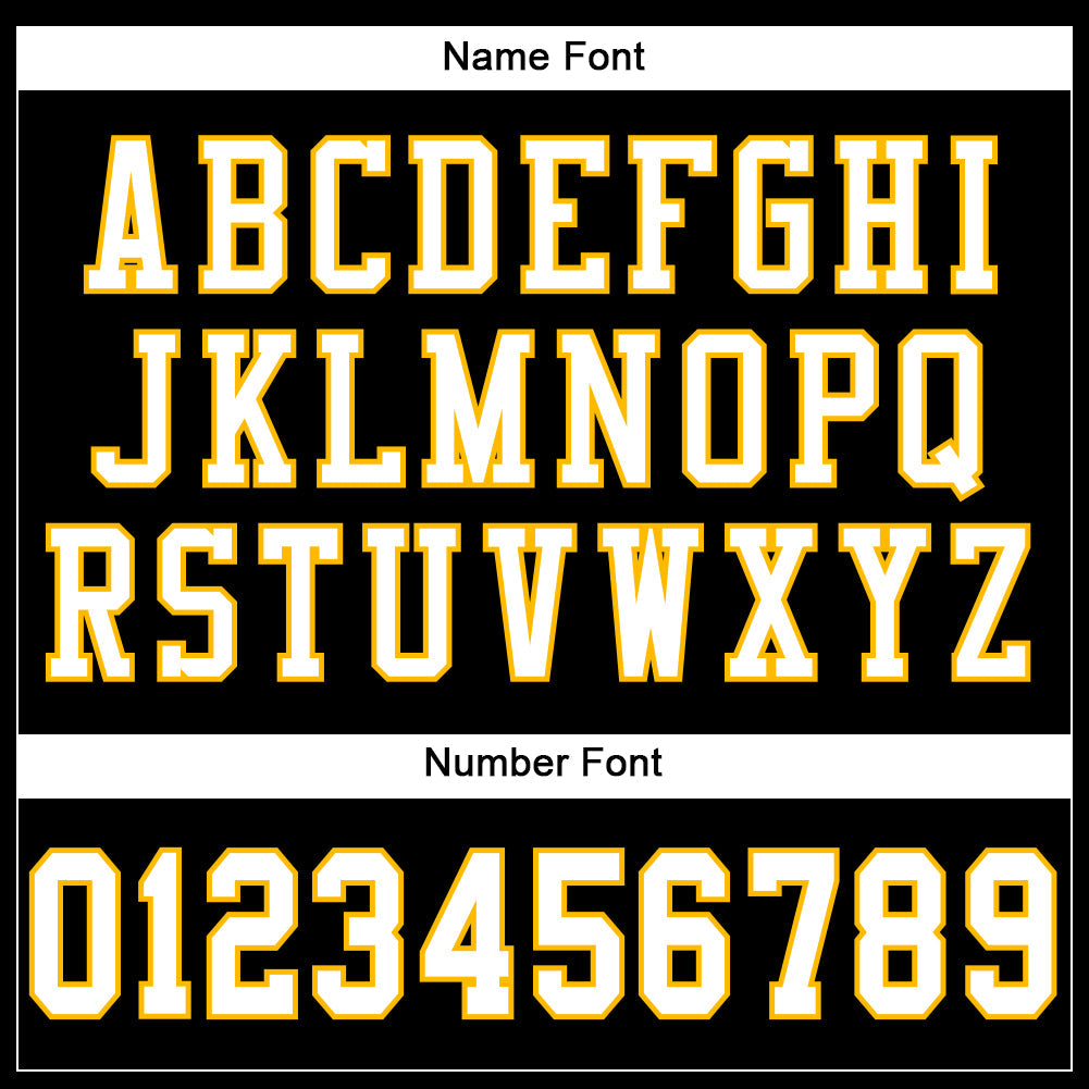 Custom Black White-Gold Mesh Authentic Football Jersey - Sky-Custom