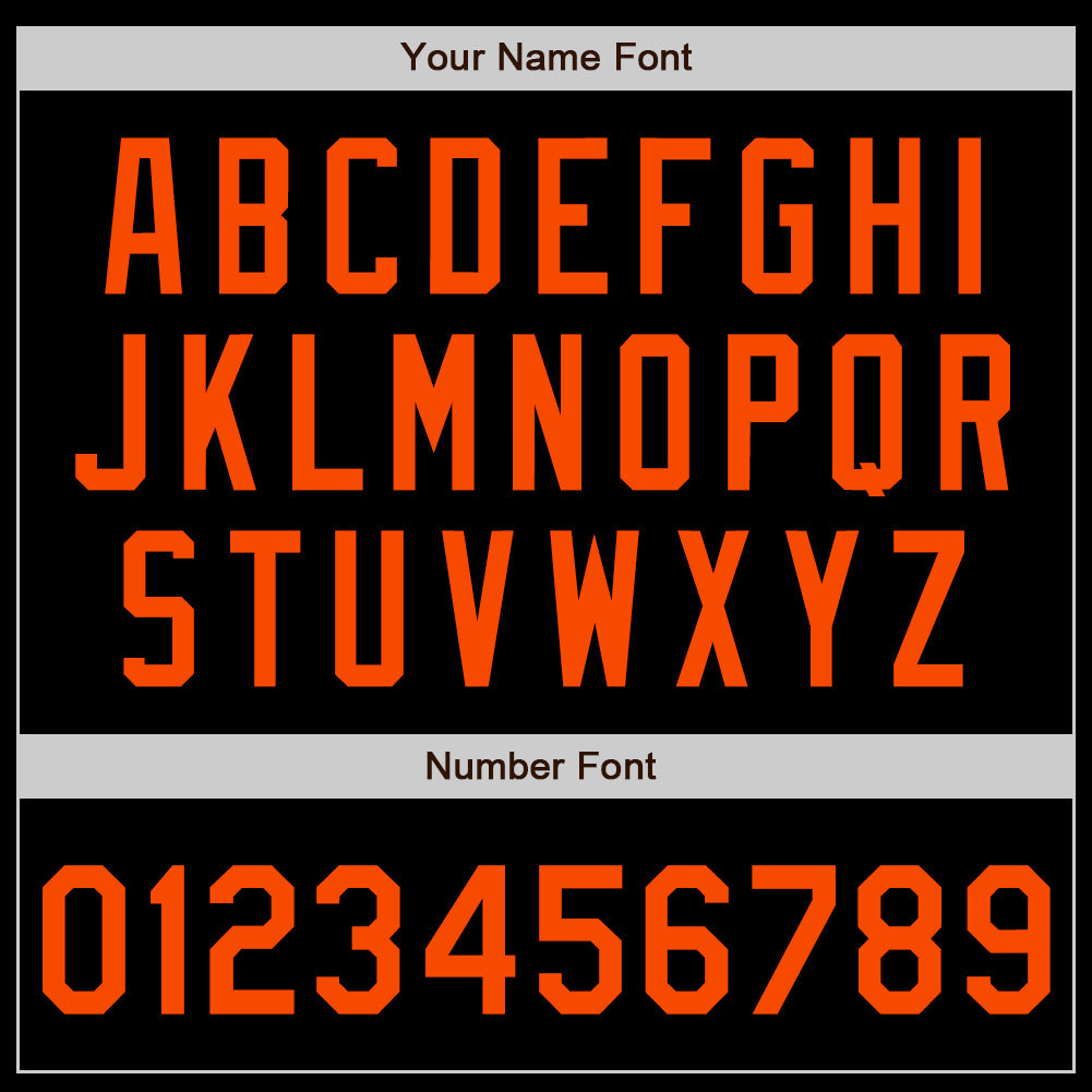 Custom Black Orange Authentic Baseball Jersey - Sky-Custom