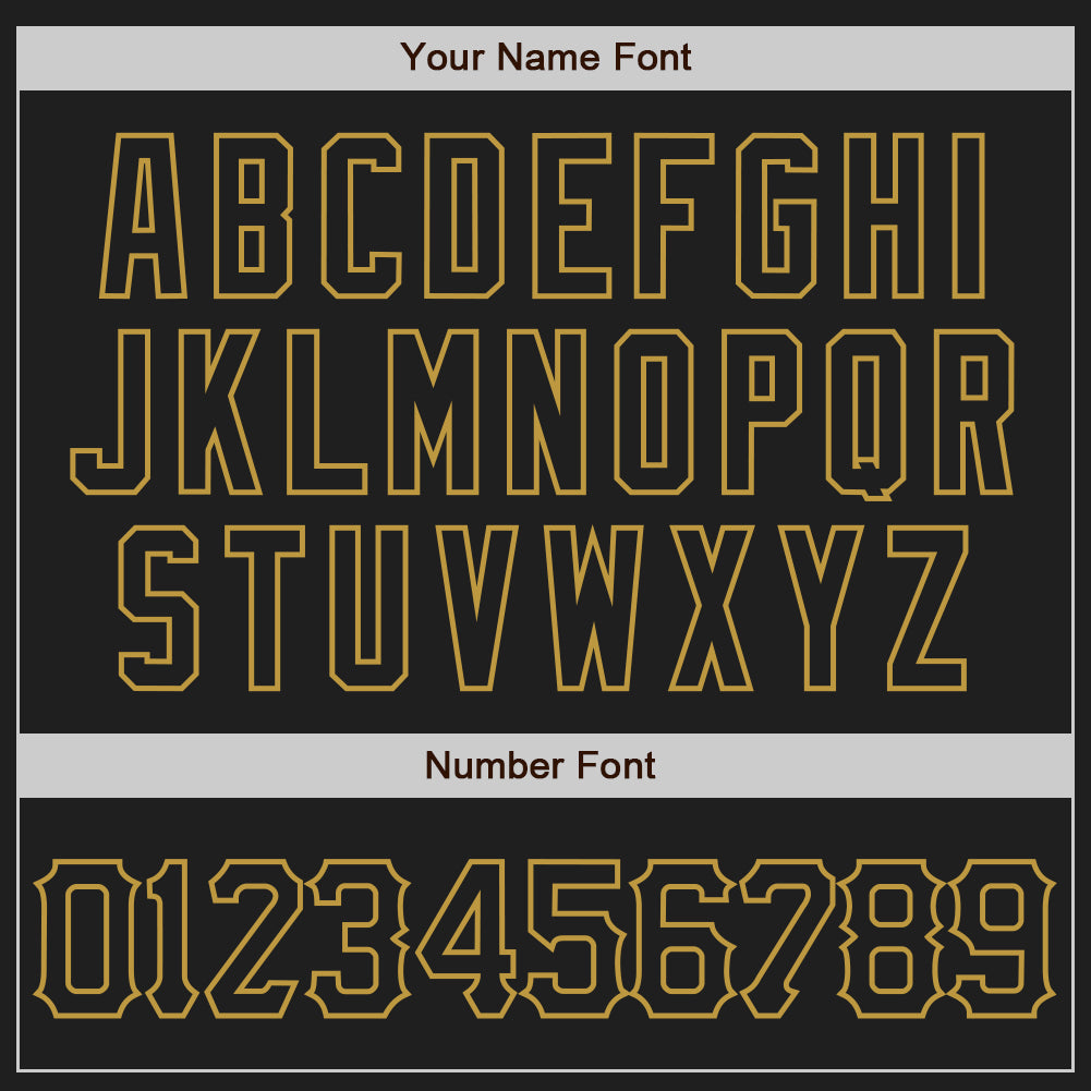 Custom Black Old Gold Pinstripe Old Gold Authentic Baseball Jersey - Sky-Custom