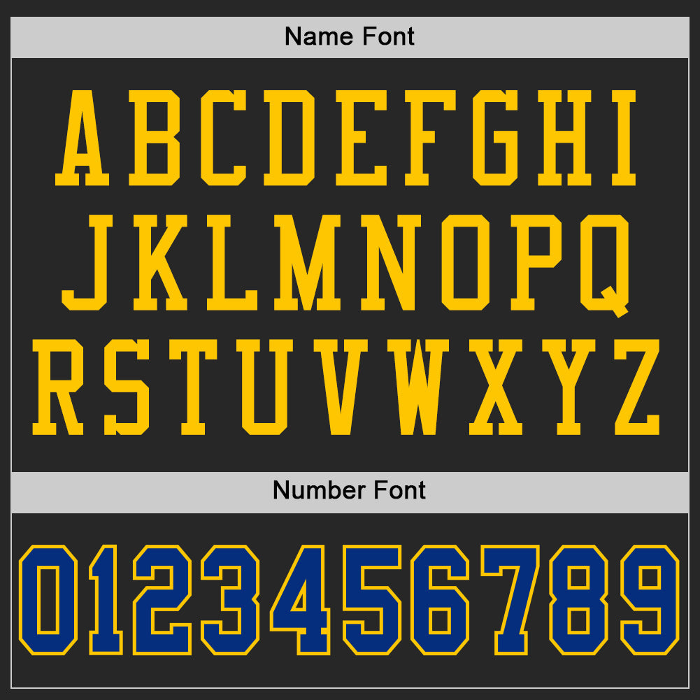 Custom Black Royal-Yellow Mesh Authentic Football Jersey - Sky-Custom