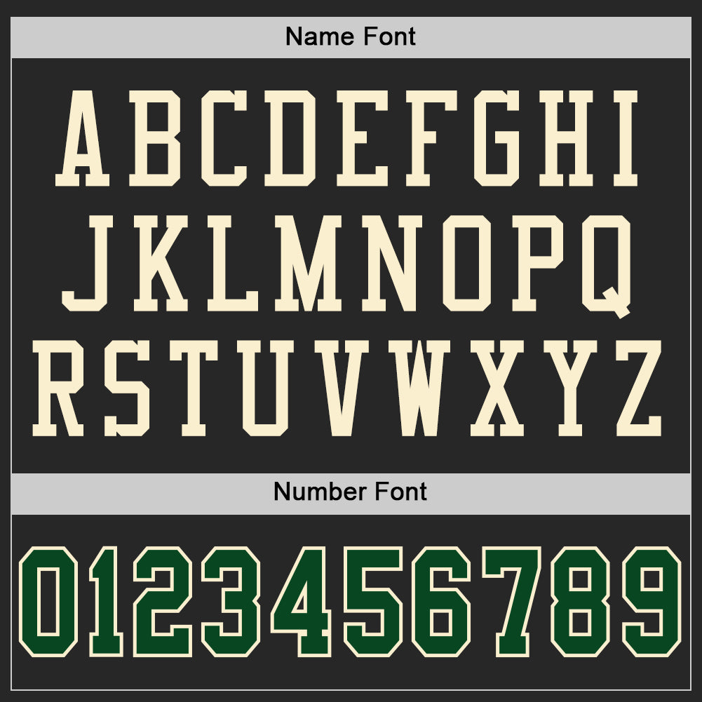 Custom Black Green-Cream Mesh Authentic Football Jersey - Sky-Custom