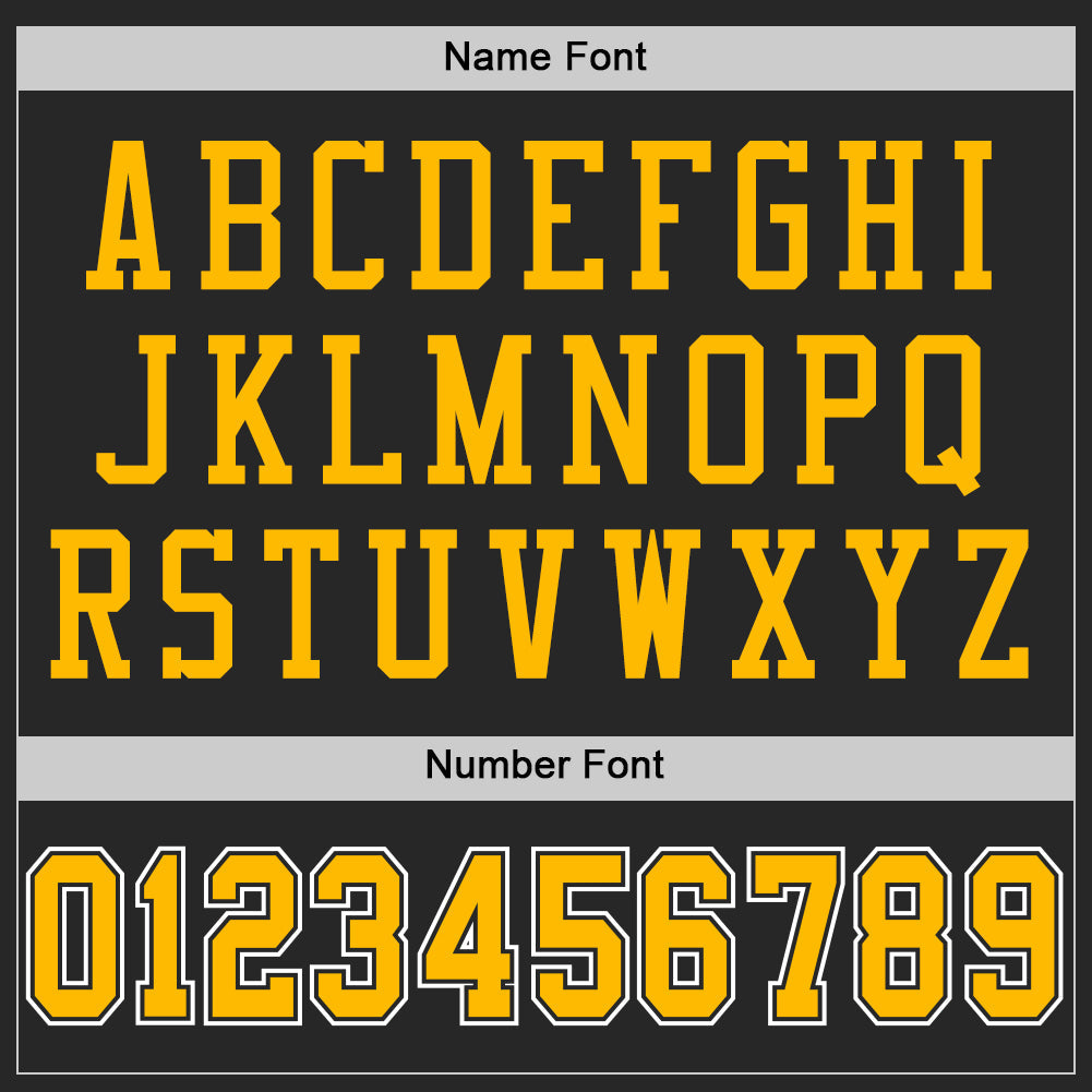 Custom Black Gold-White Mesh Authentic Football Jersey - Sky-Custom