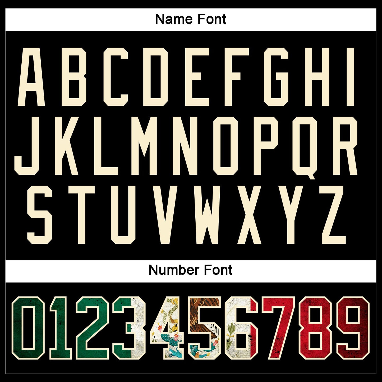 Custom Black Vintage Mexican Flag Cream Kelly Green-Red Hockey Lace Neck Jersey - Sky-Custom