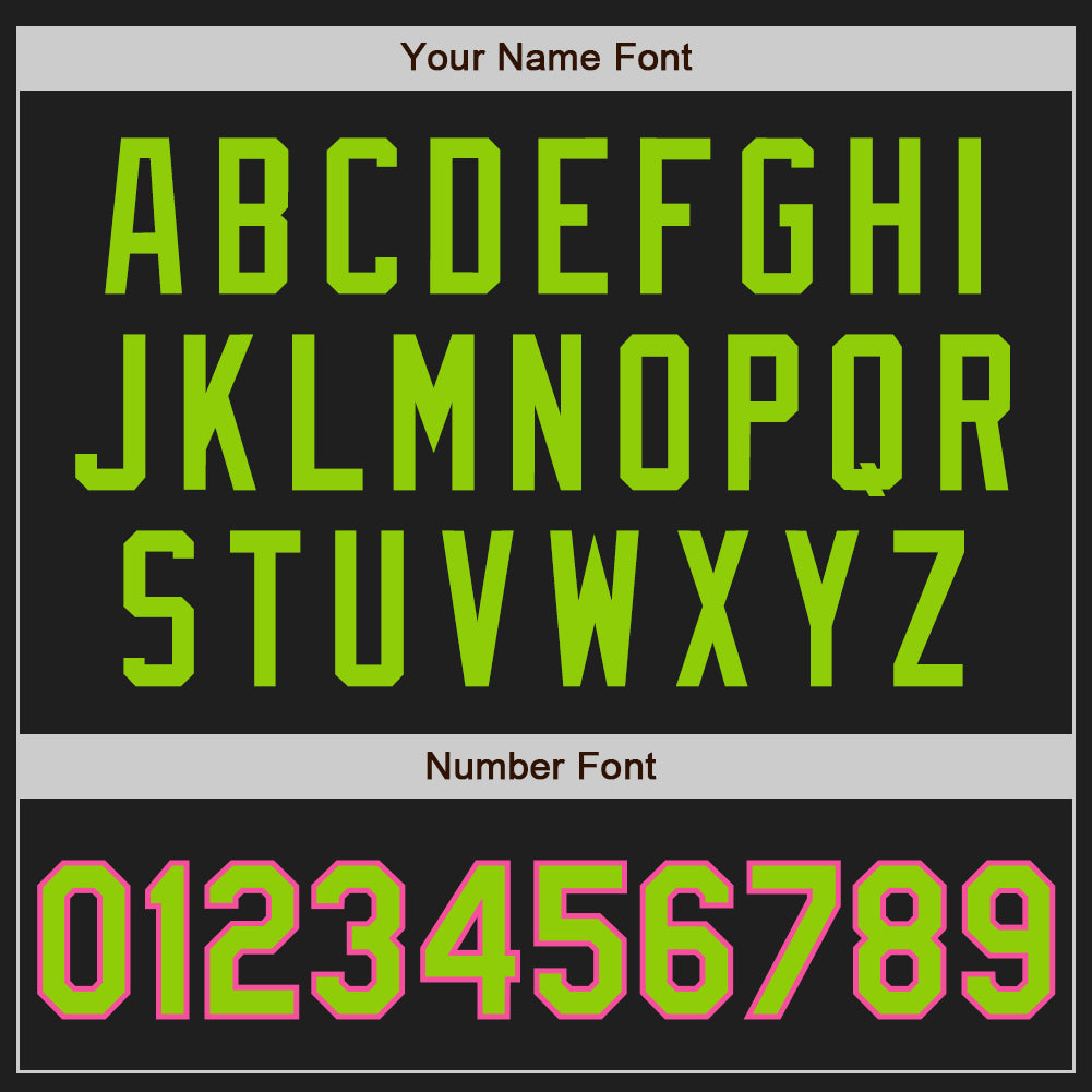 Custom Black White Pinstripe Neon Green-Pink Authentic Baseball Jersey - Sky-Custom