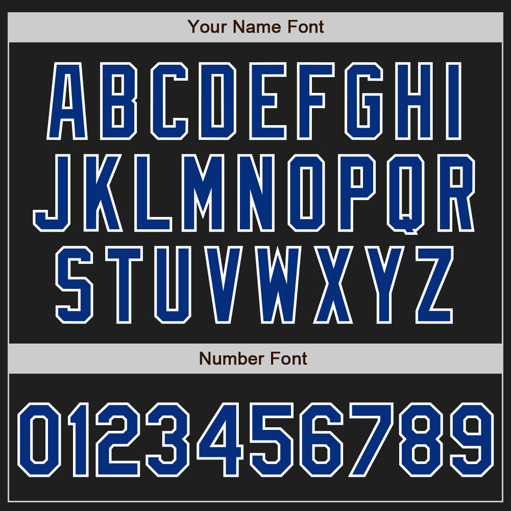 Custom Black Royal Pinstripe White Authentic Baseball Jersey - Sky-Custom