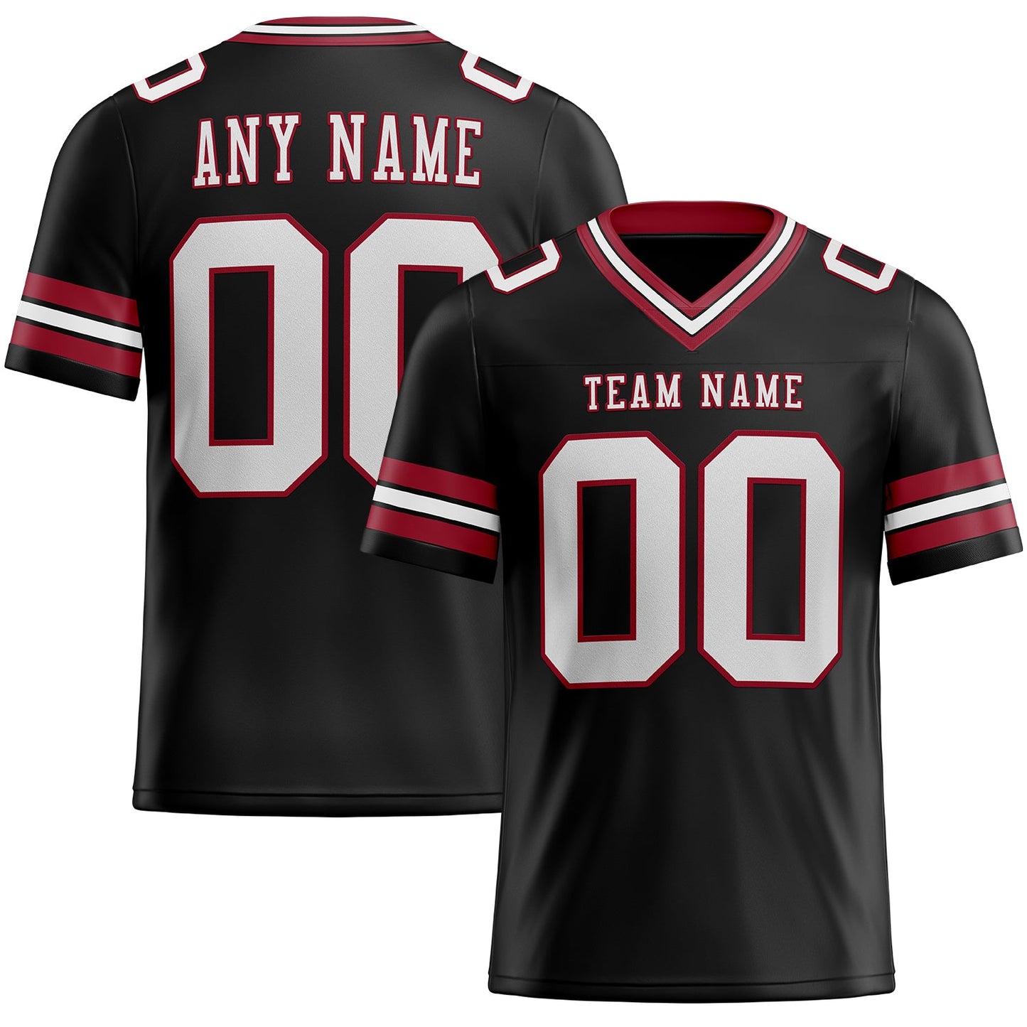 Custom Black White-Cardinal Mesh Authentic Football Jersey - Sky-Custom
