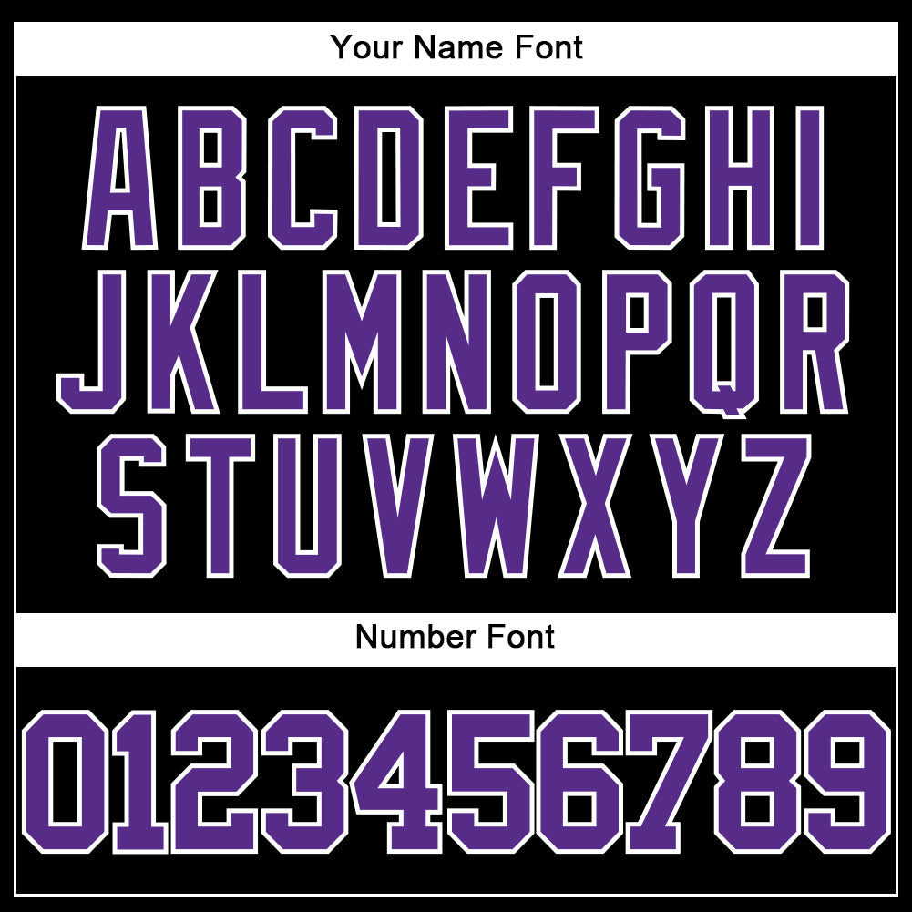 Custom Black Purple=White Authentic Baseball Jersey - Sky-Custom