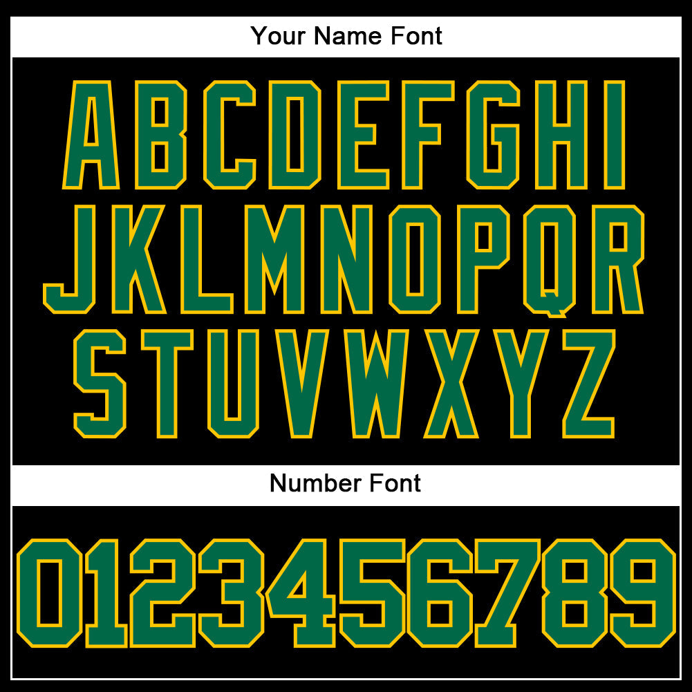 Custom Black Kelly Green-Yellow Authentic Baseball Jersey - Sky-Custom