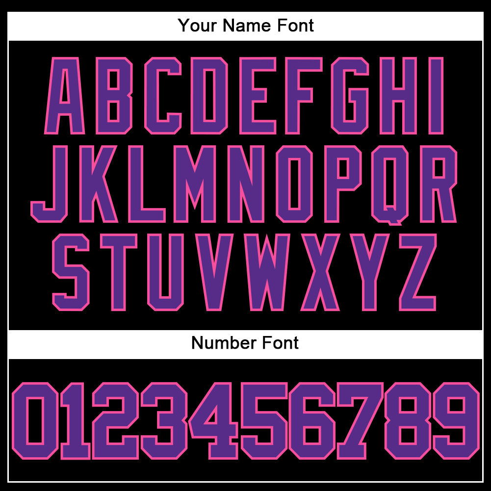 Custom Black Purple-Pink Authentic Baseball Jersey - Sky-Custom