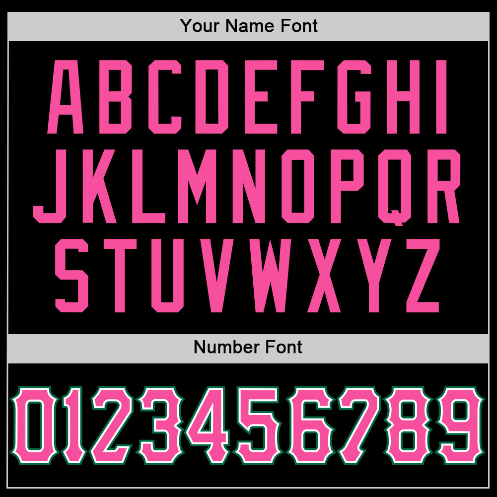 Custom Black White Pinstripe Pink-Kelly Green Authentic Sleeveless Baseball Jersey - Sky-Custom