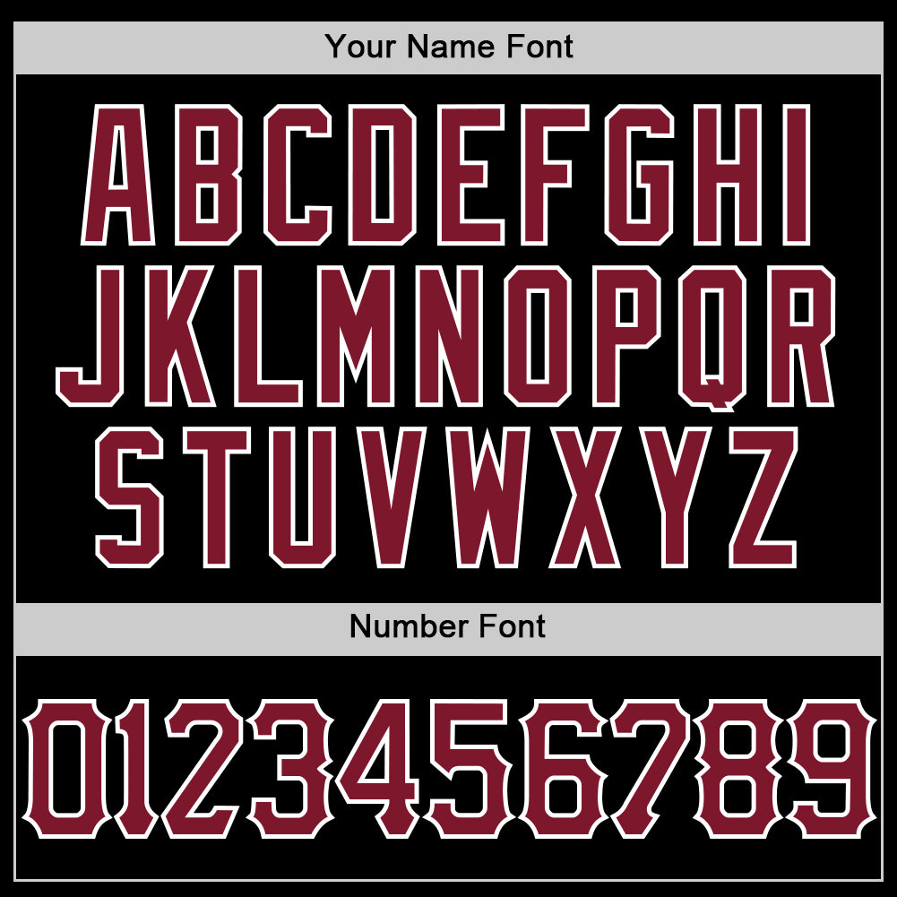 Custom Black White Pinstripe Crimson Authentic Sleeveless Baseball Jersey - Sky-Custom