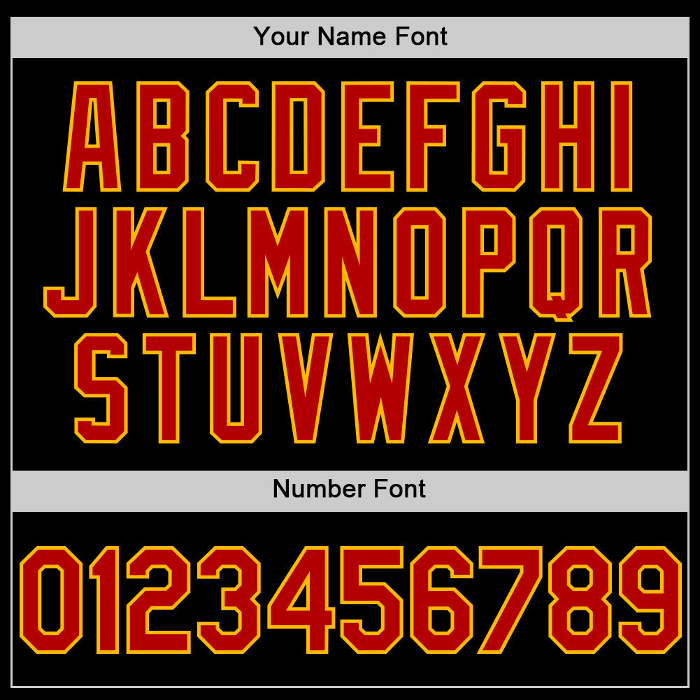 Custom Black Red Pinstripe Gold Authentic Sleeveless Baseball Jersey - Sky-Custom