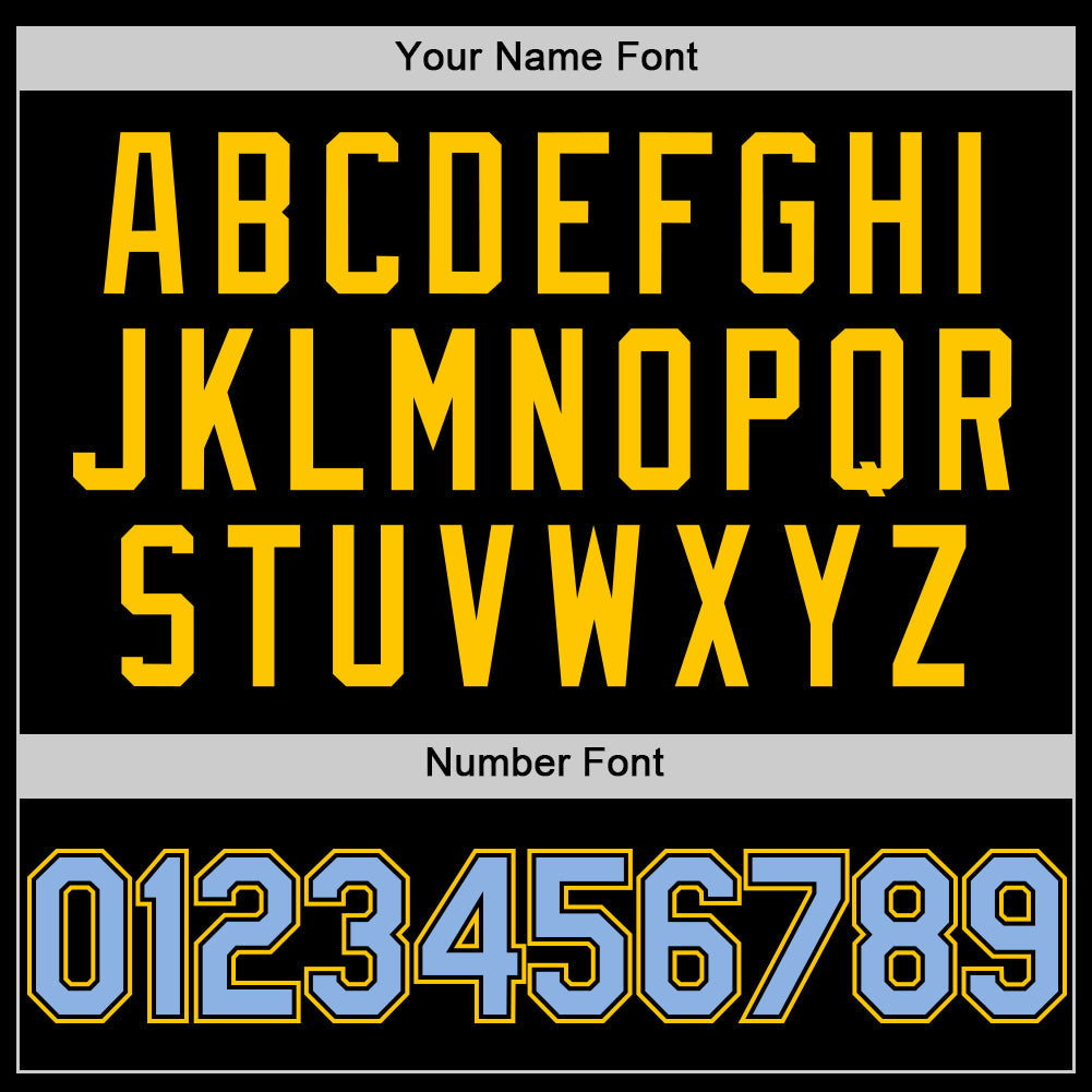 Custom Black Light Blue Pinstripe Yellow Authentic Sleeveless Baseball Jersey - Sky-Custom