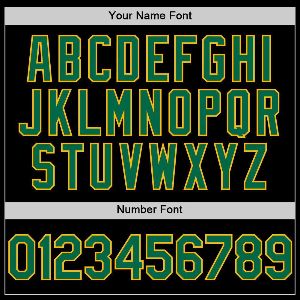 Custom Black Kelly Green Pinstripe Gold Authentic Sleeveless Baseball Jersey - Sky-Custom
