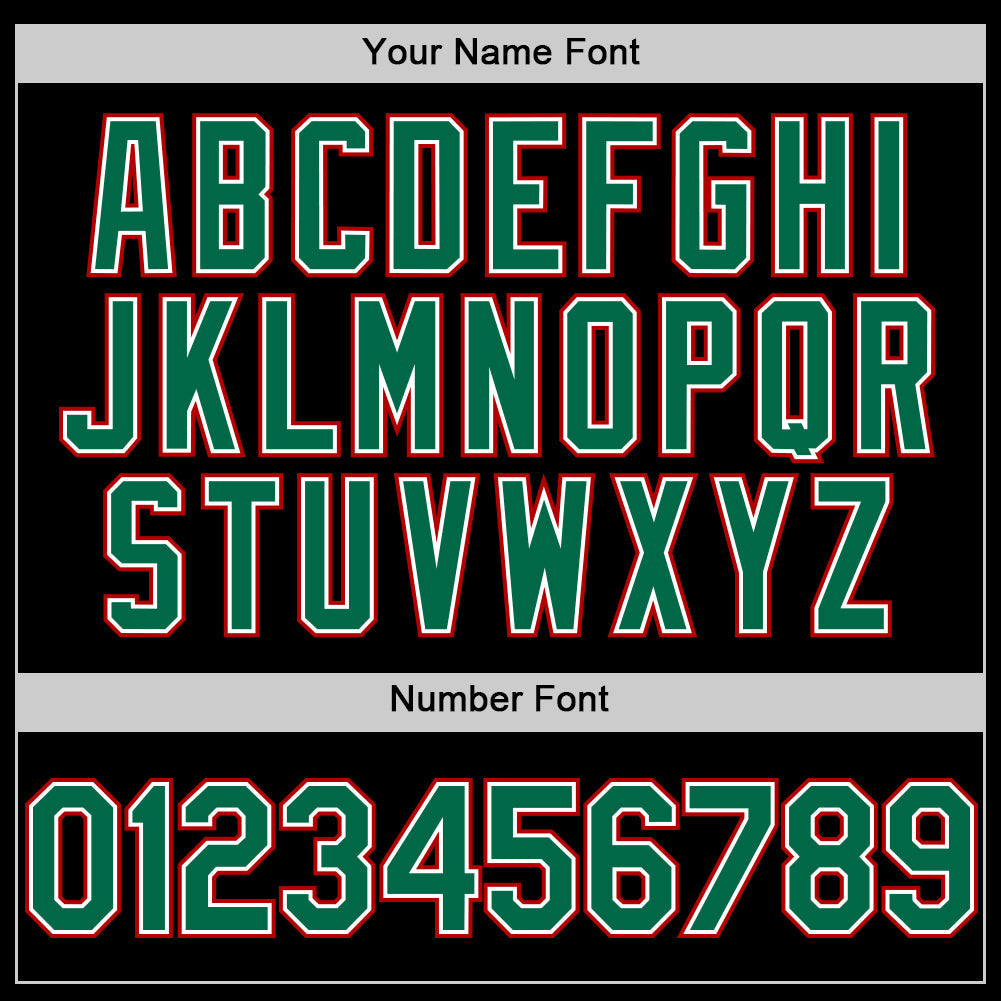 Custom Black Kelly Green Pinstripe White-Red Authentic Sleeveless Baseball Jersey - Sky-Custom
