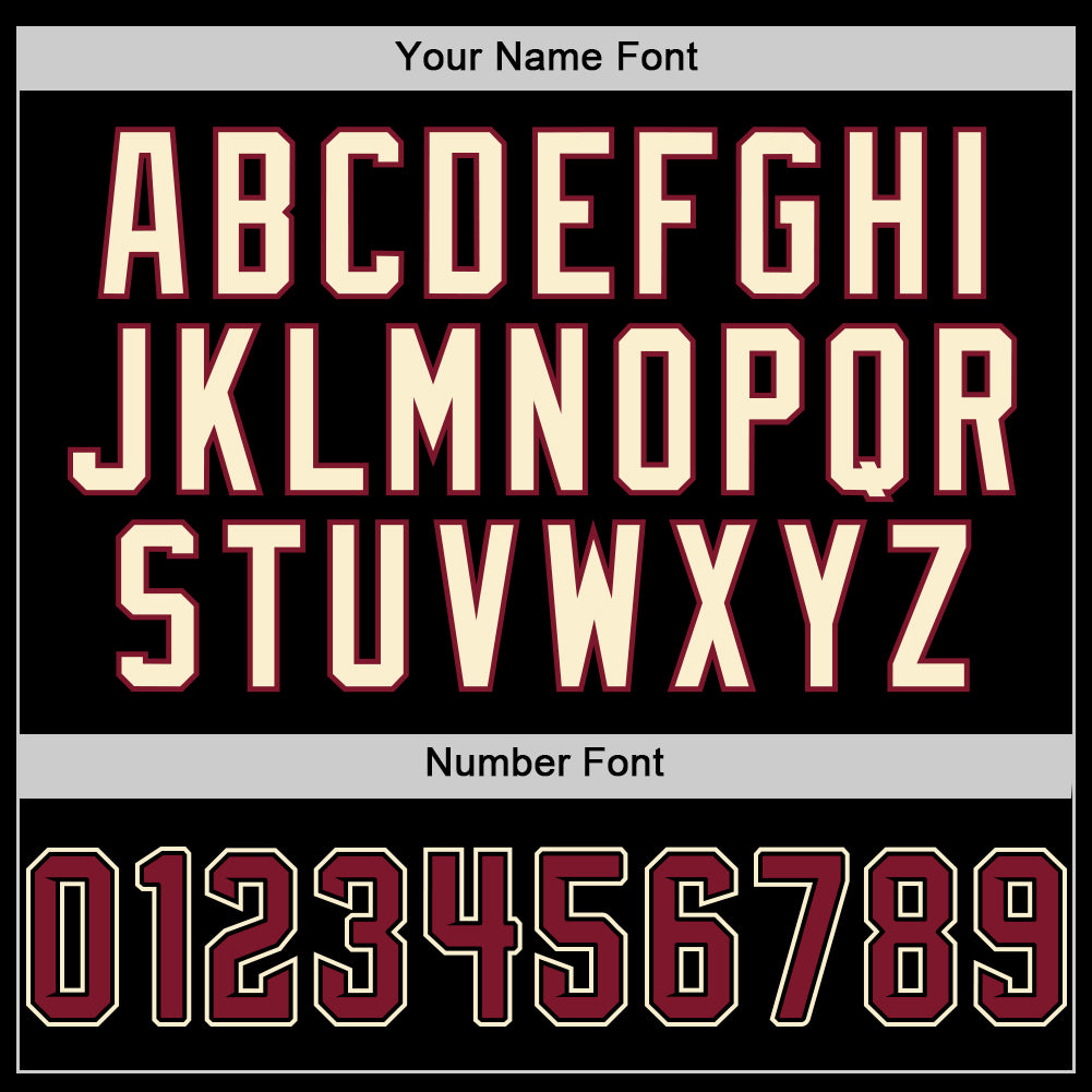 Custom Black Cream Pinstripe Crimson Authentic Sleeveless Baseball Jersey - Sky-Custom