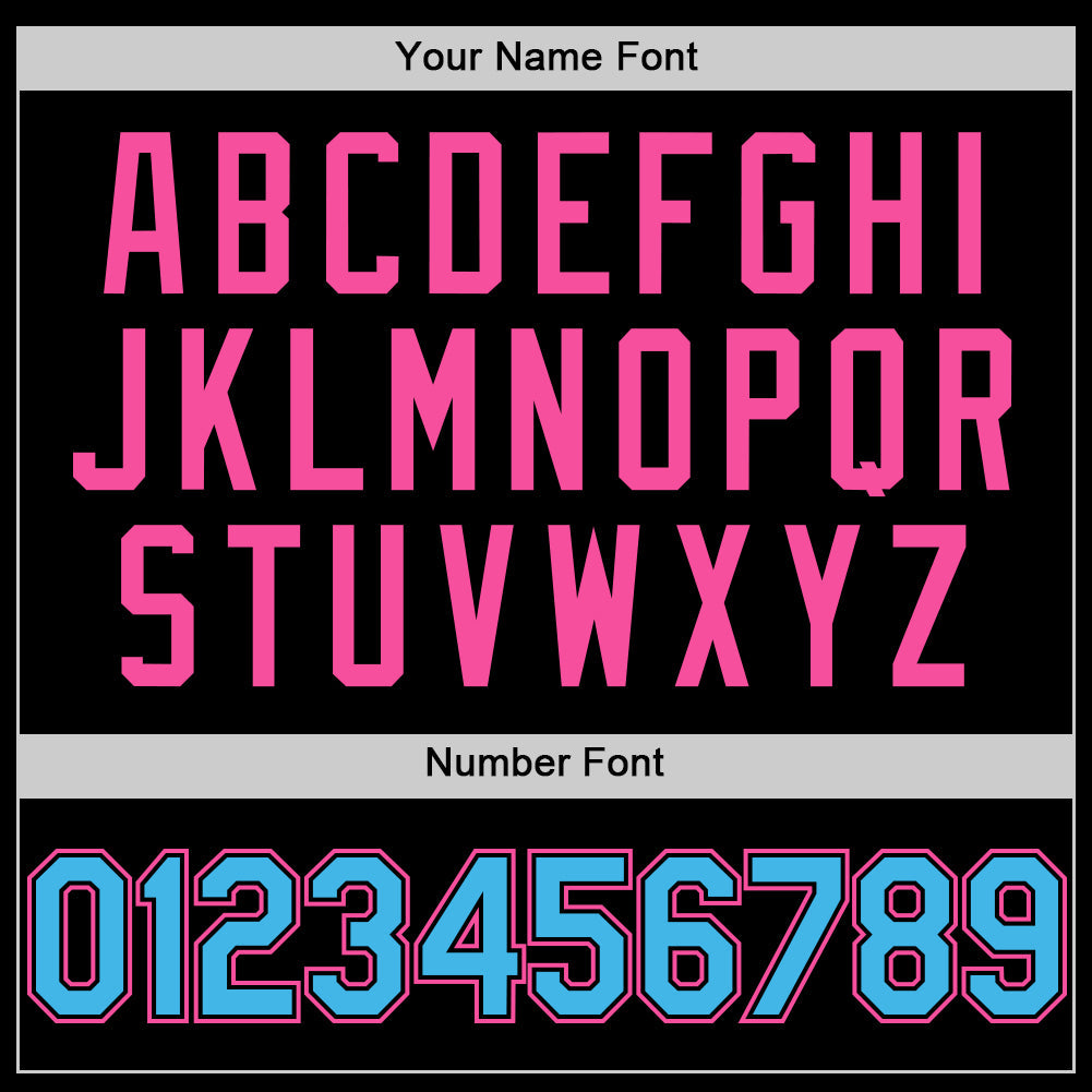 Custom Black Sky Blue-Pink Authentic Sleeveless Baseball Jersey - Sky-Custom