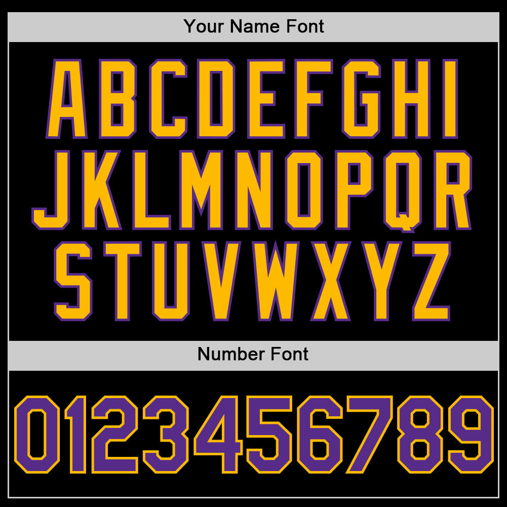 Custom Black Purple-Gold Authentic Sleeveless Baseball Jersey - Sky-Custom