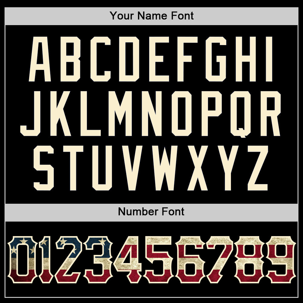 Custom Black Vintage USA Flag-Cream Authentic Sleeveless Baseball Jersey - Sky-Custom