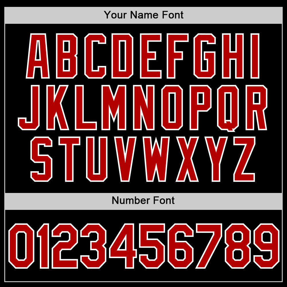 Custom Black Red-White Authentic Throwback Baseball Jersey - Sky-Custom