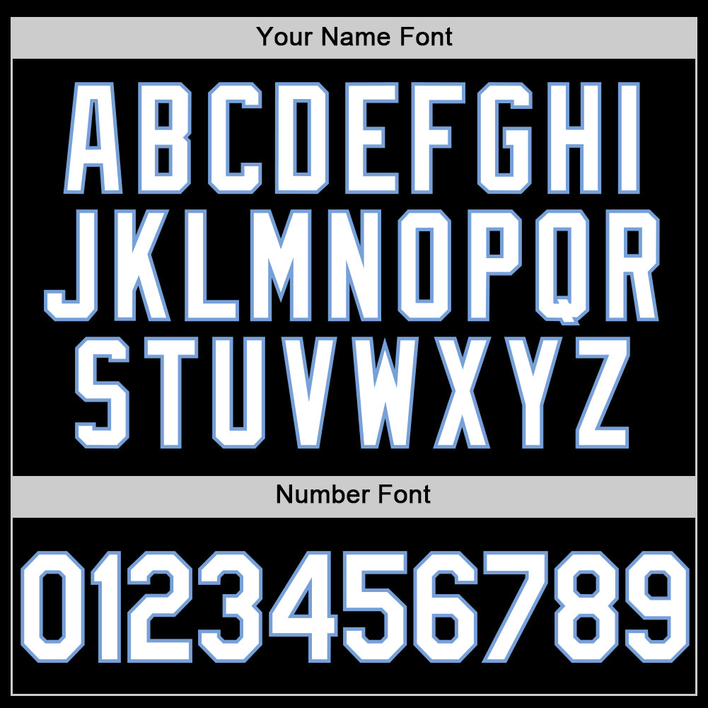 Custom Black White-Light Blue Authentic Throwback Baseball Jersey - Sky-Custom