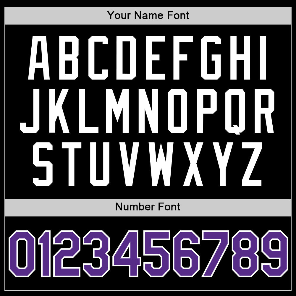 Custom Black Purple-White Authentic Throwback Baseball Jersey - Sky-Custom