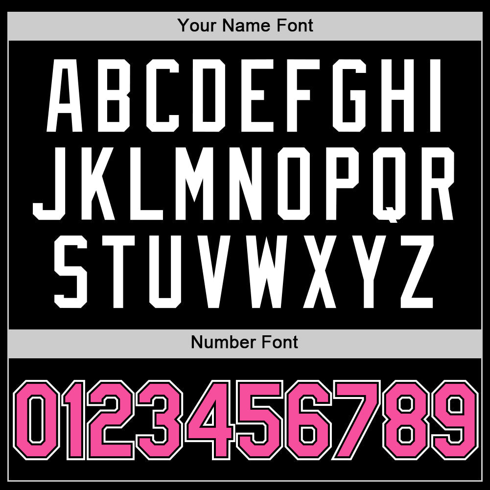 Custom Black Pink-White Authentic Throwback Baseball Jersey - Sky-Custom