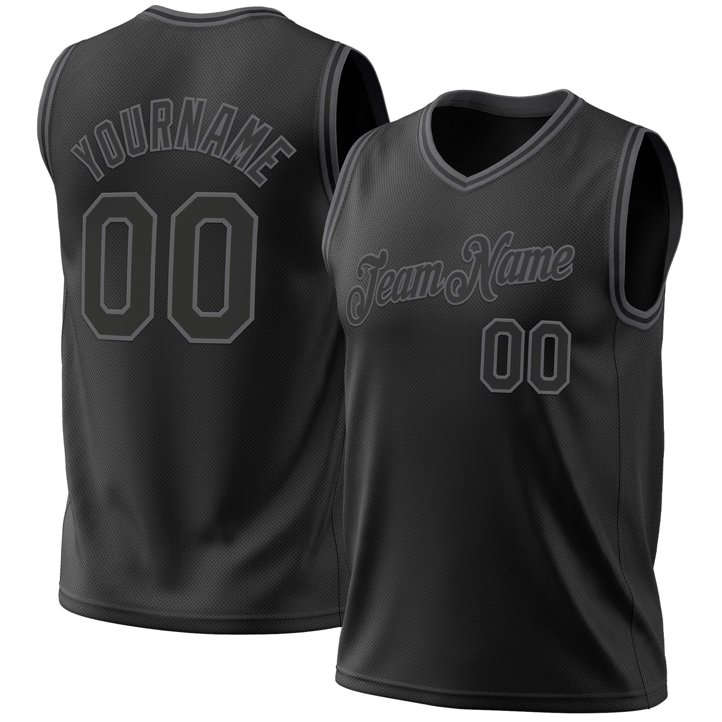 Custom Black Steel Gray Authentic Throwback Basketball Jersey - Sky-Custom