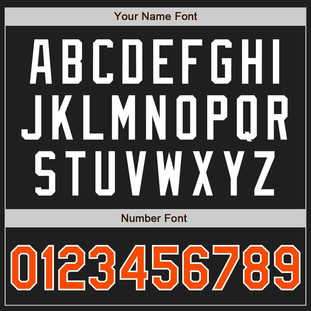 Custom Black Orange-White Authentic Baseball Jersey - Sky-Custom