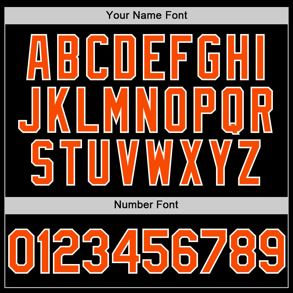 Custom Black Orange-White Mesh Authentic Throwback Baseball Jersey - Sky-Custom