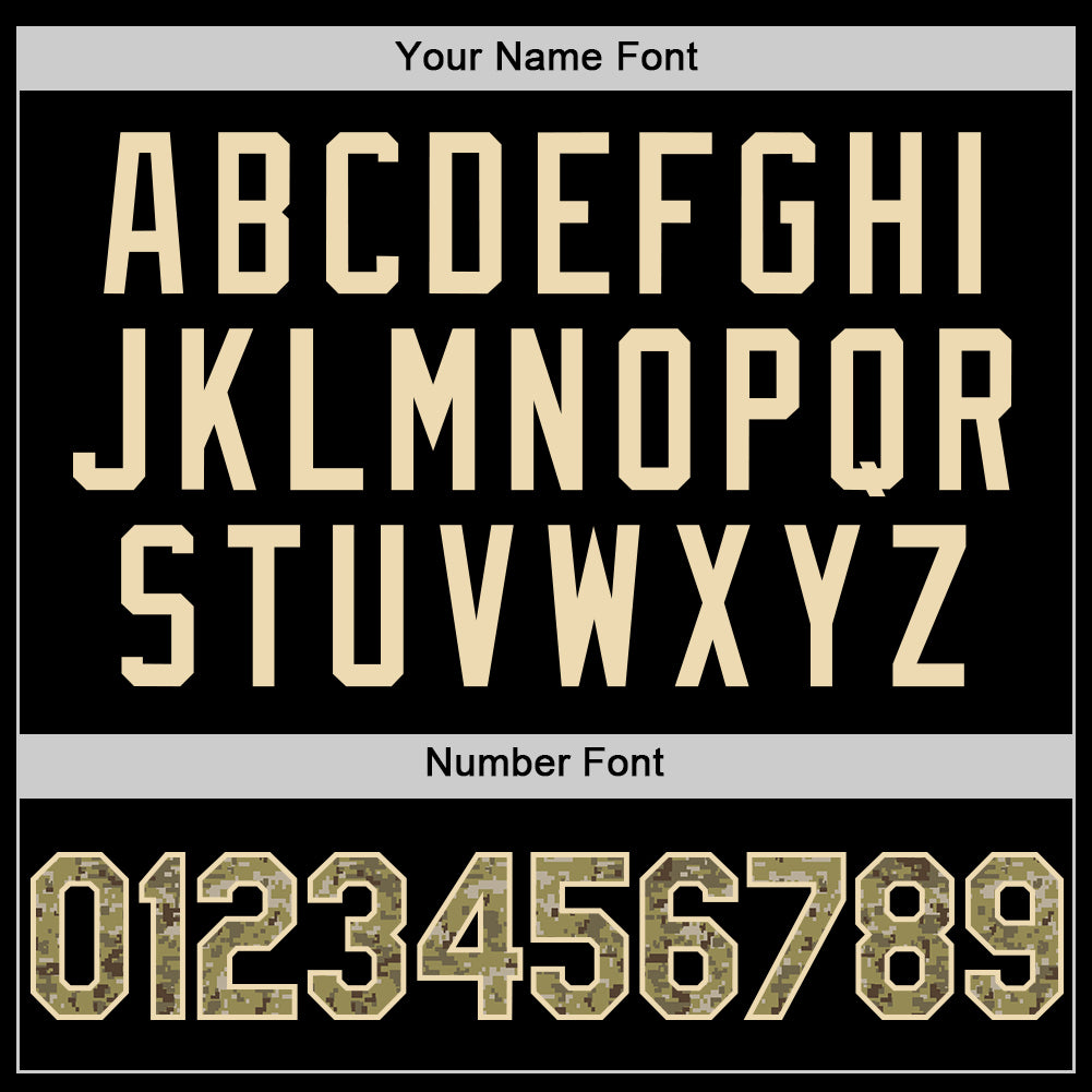 Custom Black Camo-Cream Mesh Authentic Throwback Baseball Jersey - Sky-Custom