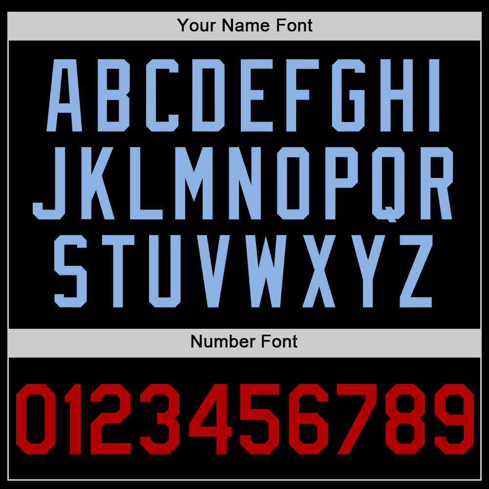 Custom Black Red-Light Blue Mesh Authentic Throwback Baseball Jersey - Sky-Custom