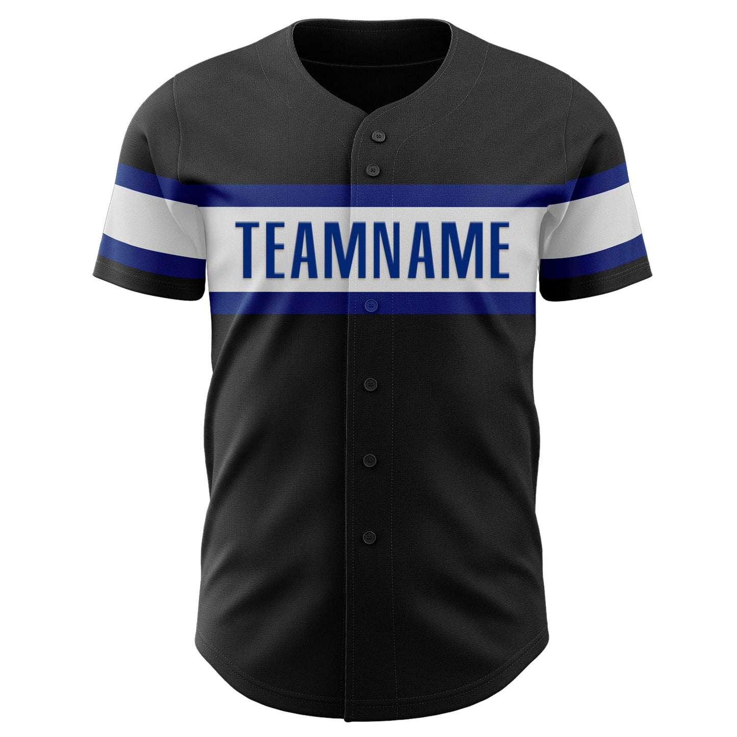 Custom Black Royal-White Authentic Baseball Jersey - Sky-Custom