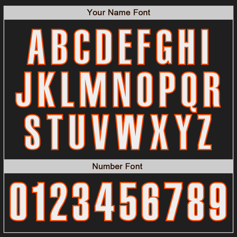 Custom Black White-Orange Authentic Baseball Jersey - Sky-Custom