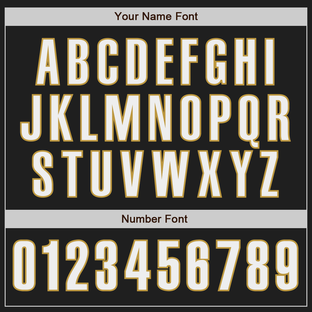 Custom Black White-Old Gold Authentic Baseball Jersey - Sky-Custom