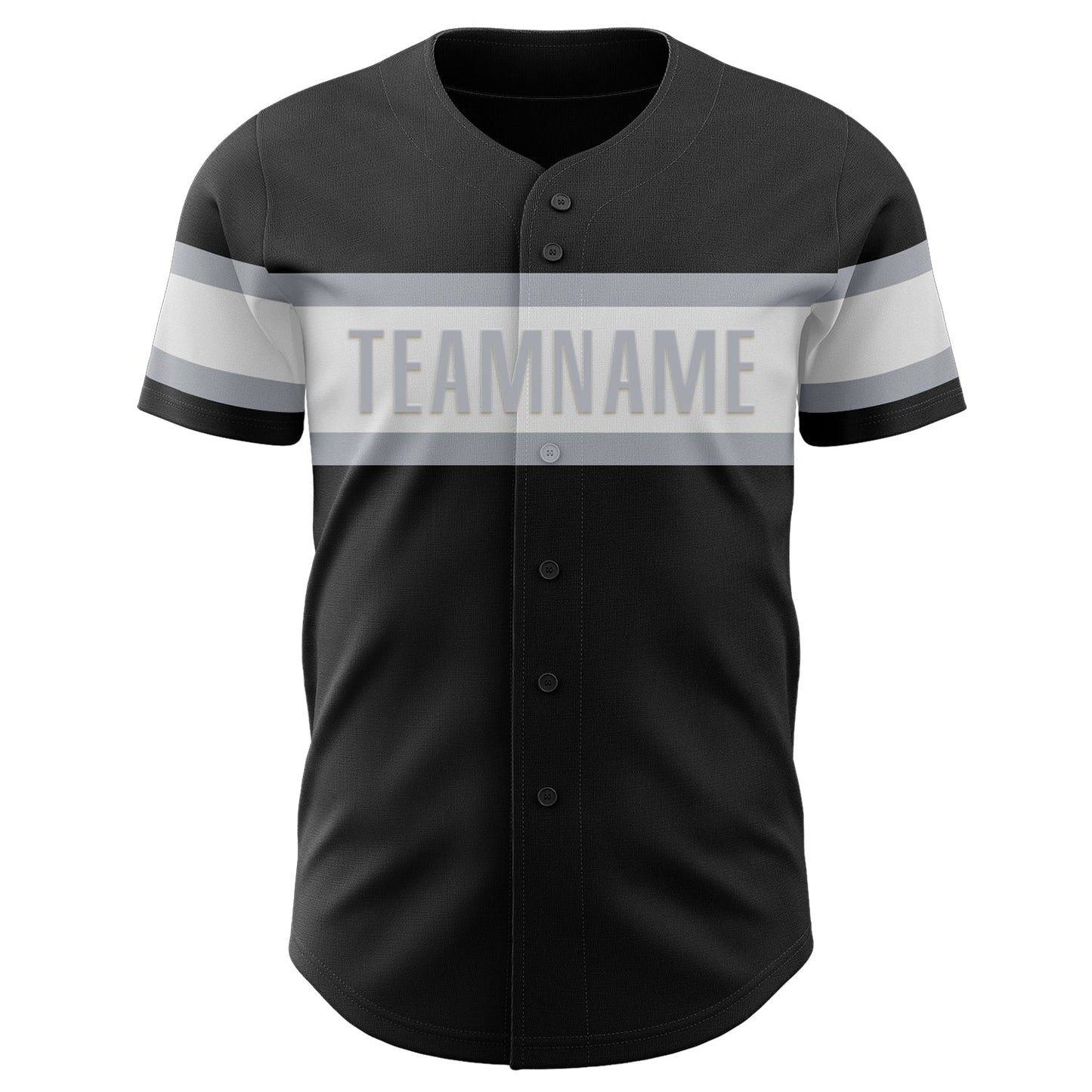 Custom Black White-Gray Authentic Baseball Jersey - Sky-Custom