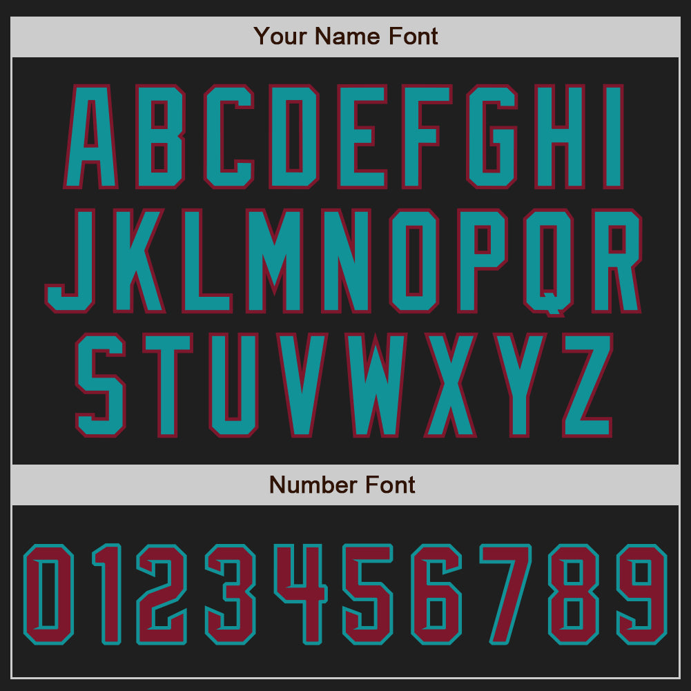 Custom Black Crimson-Teal Authentic Baseball Jersey - Sky-Custom