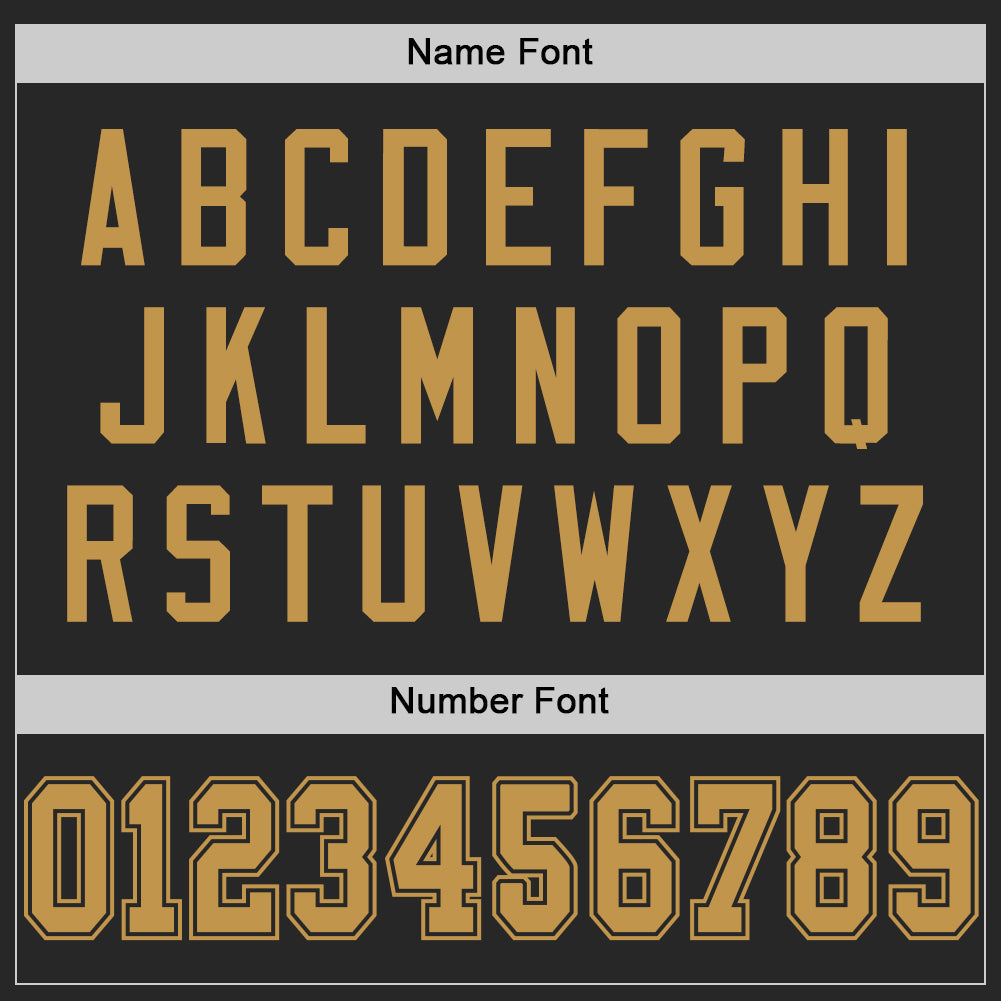 Custom Black Old Gold Mesh Authentic Throwback Football Jersey - Sky-Custom