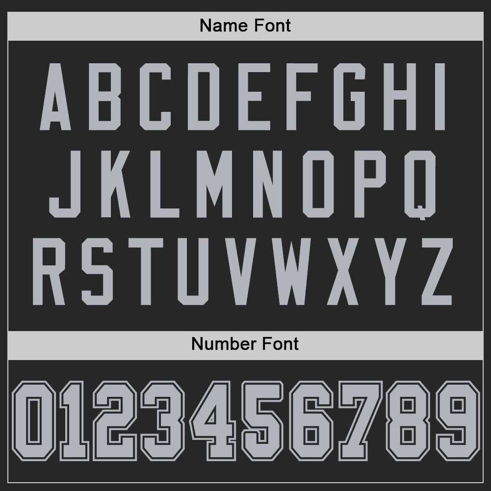 Custom Black Gray Mesh Authentic Throwback Football Jersey - Sky-Custom