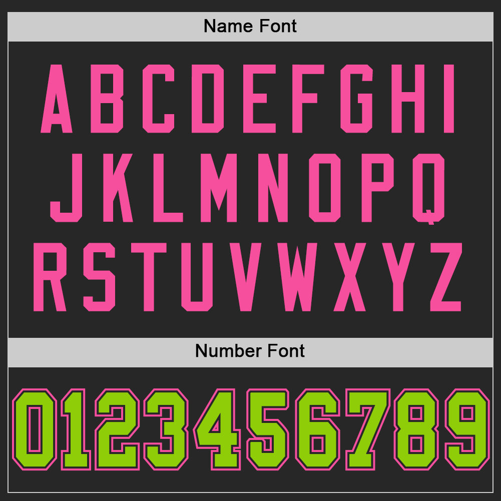 Custom Black Neon Green-Pink Mesh Authentic Throwback Football Jersey - Sky-Custom