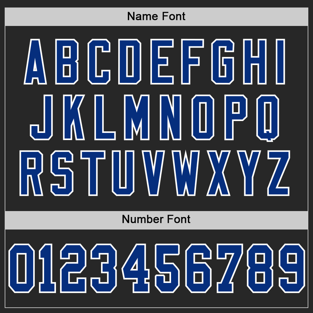 Custom Black Royal-White Mesh Authentic Throwback Football Jersey - Sky-Custom