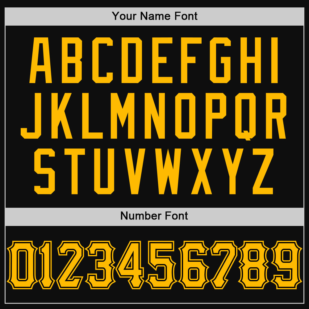 Custom Black Gold Authentic Throwback Baseball Jersey - Sky-Custom