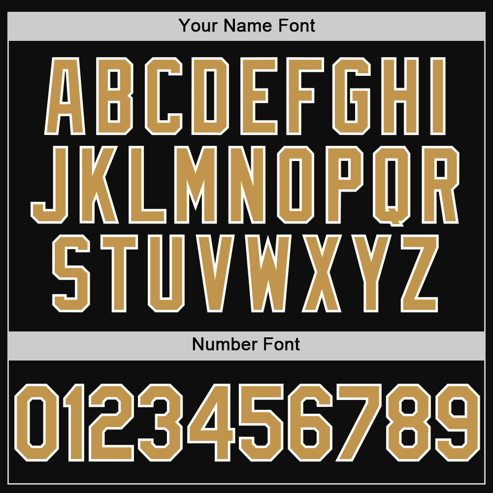 Custom Black Old Gold-White Authentic Throwback Baseball Jersey - Sky-Custom