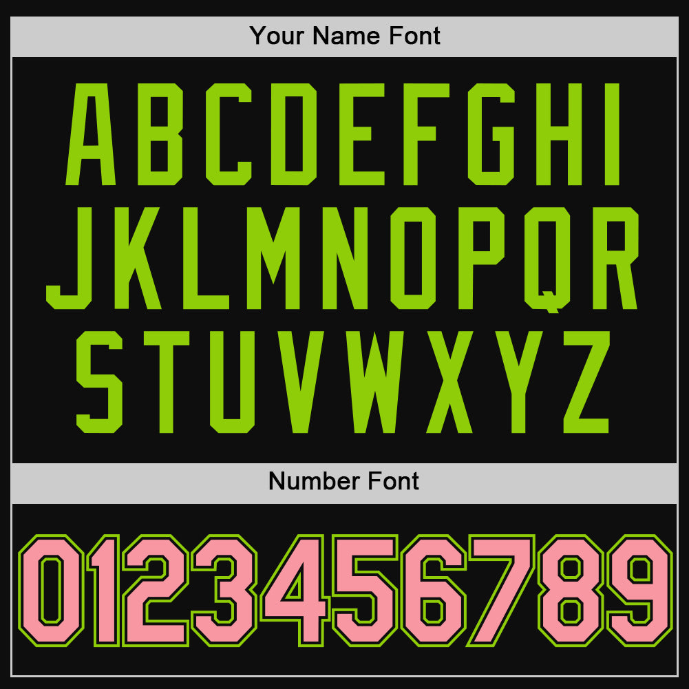 Custom Black Medium Pink-Neon Green Authentic Throwback Baseball Jersey - Sky-Custom